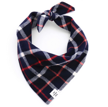 Load image into Gallery viewer, Oxford Plaid Flannel Dog Bandana