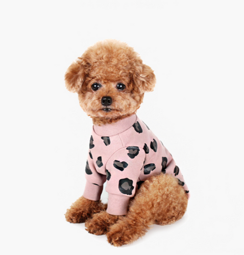 Leopard Print Sweatshirt - Pink