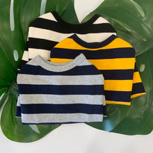 Load image into Gallery viewer, Striped Sweater Grey/Blue