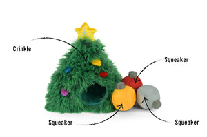 Merry Woofmas - Doglas Fur interactive dog toy. Squeaks and crinkles!
