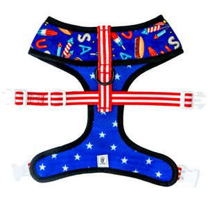 Red, White, and Bark Reversible Harness