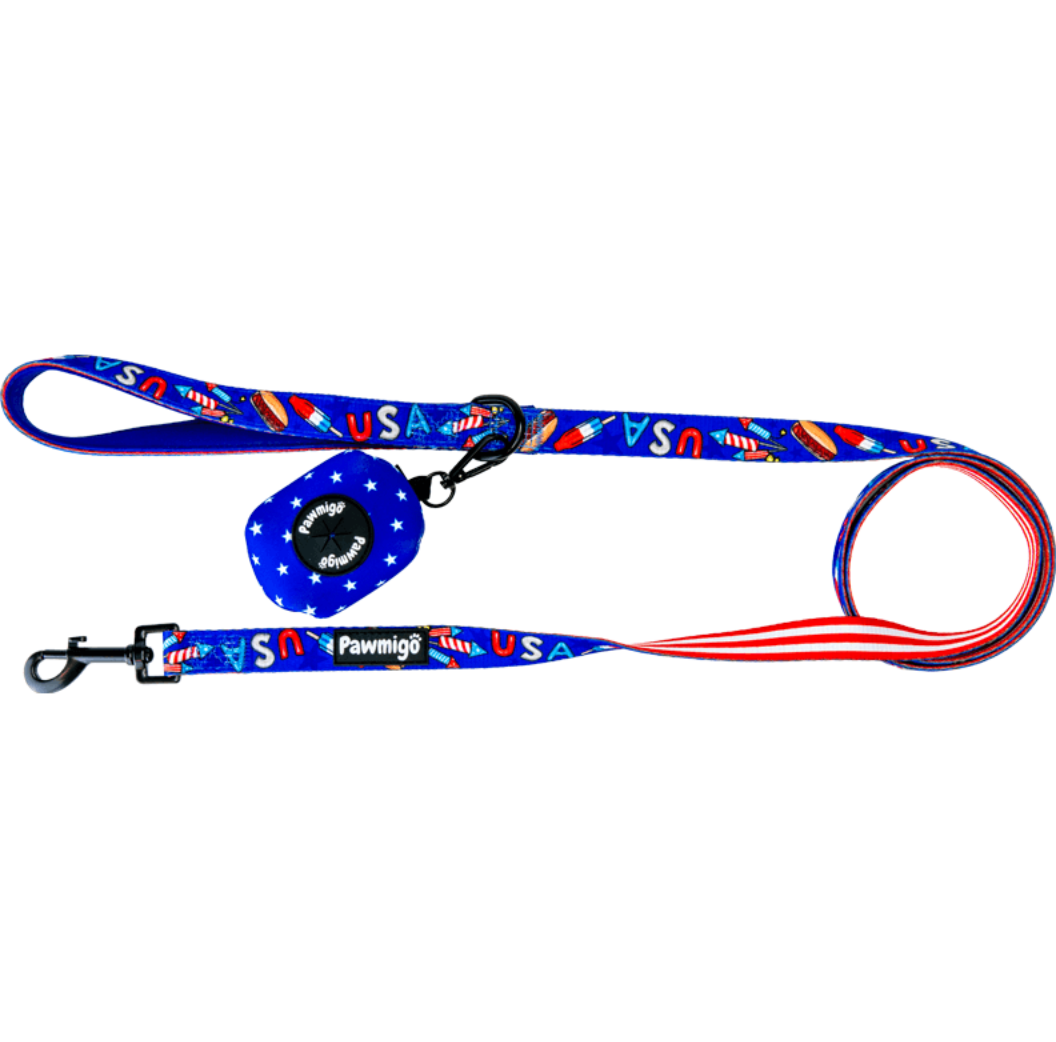 Red, White, and Bark Leash Kit