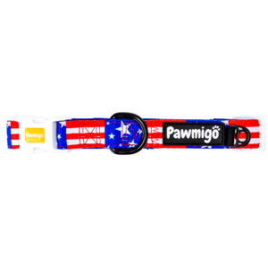Red, White, and Bark Collar